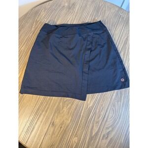 Mondetta Outdoor Project Skort Women's Large Black Perforated Wrap Front